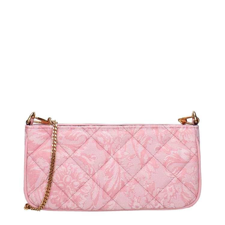 Pink Fabric Crossbody Bag