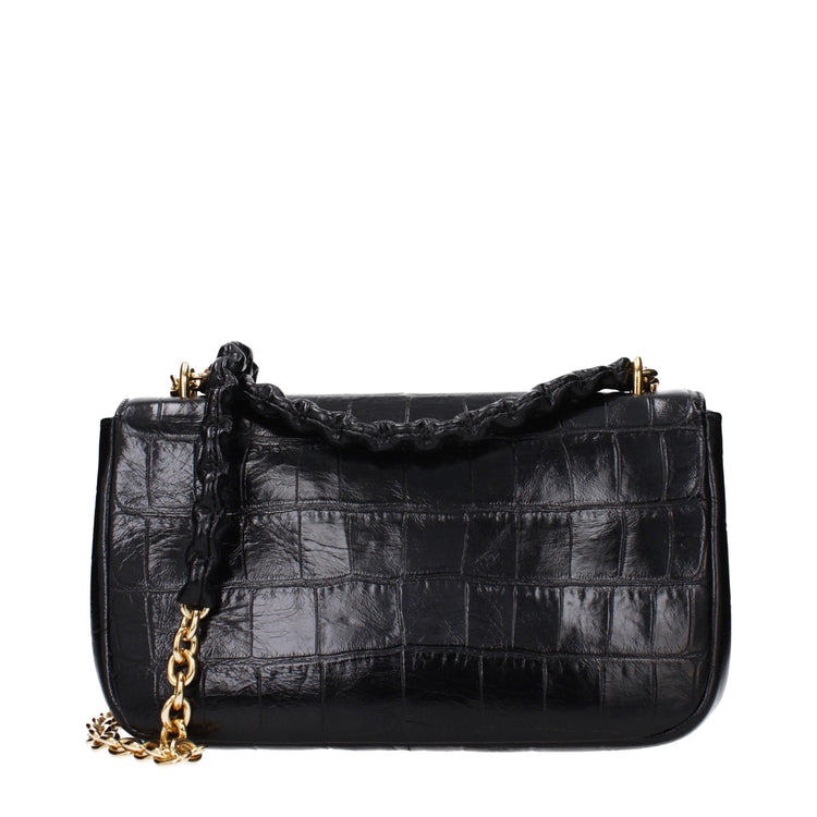 Black Leather Shoulder Bag