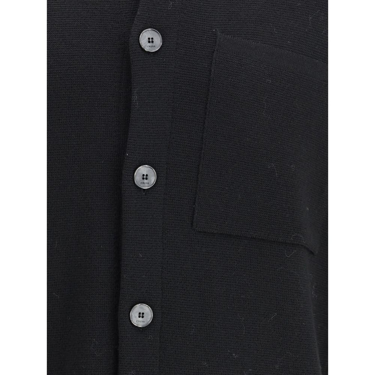 Black Fleece Wool Coat