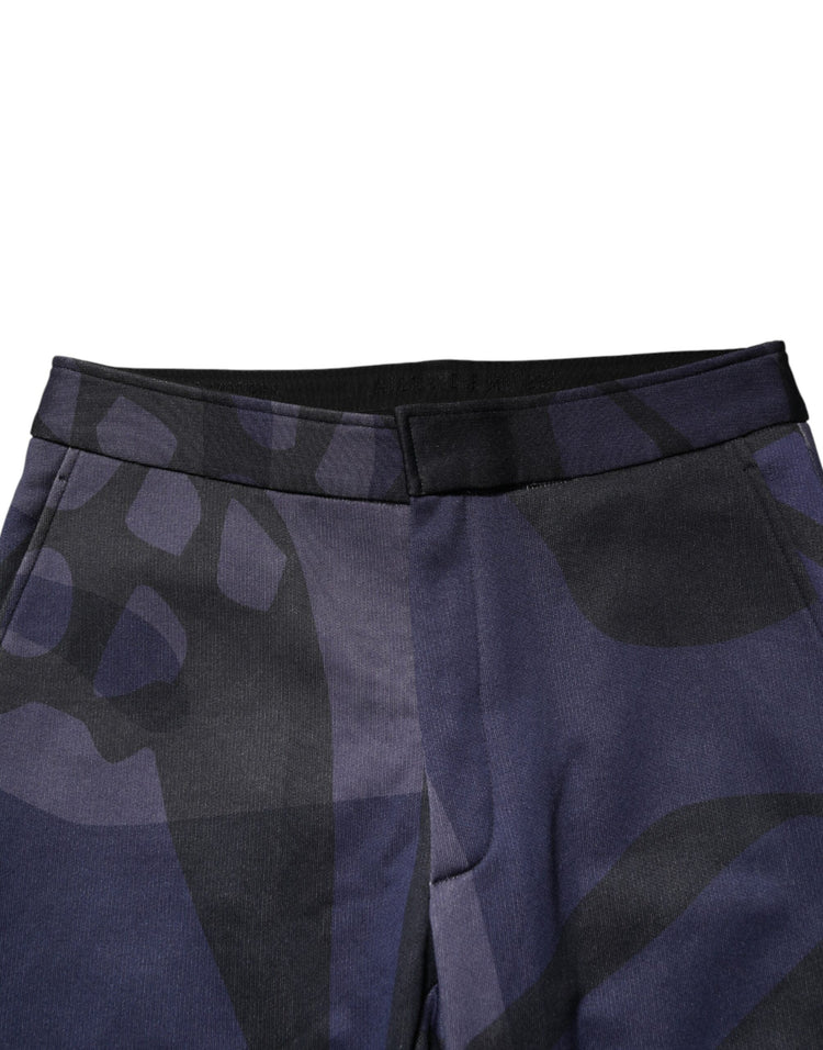 Multicolor Patterned Tapered Fit Men Pants