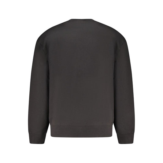 Black Cotton Men's Sweatshirt