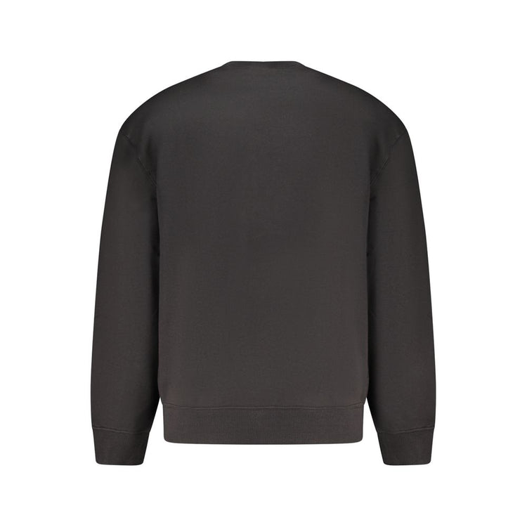 Black Cotton Men's Sweatshirt