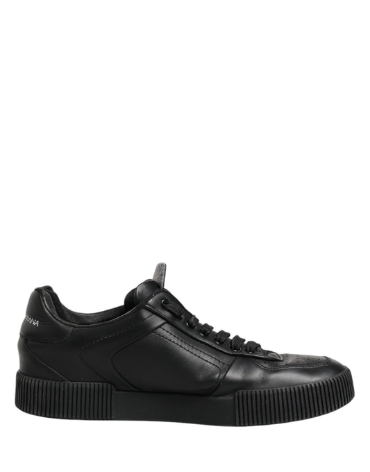 Black MIAMI Calf Low Top Men Sneakers Shoes