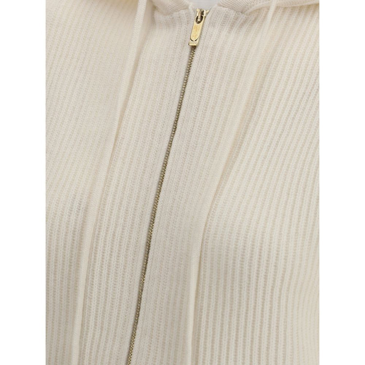 White Wool Sleeveles Sweater