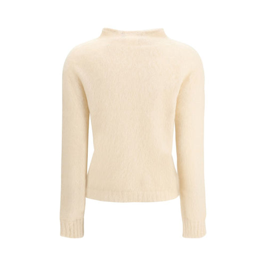 Cream Polyamide Sweatshirt
