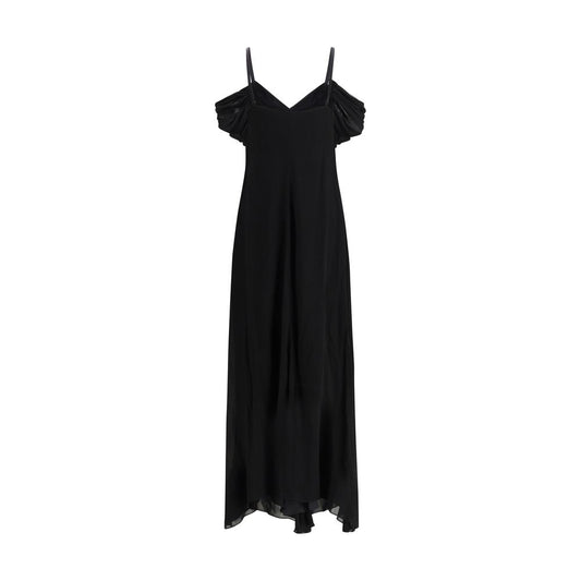 Black Viscose Casual Dress
