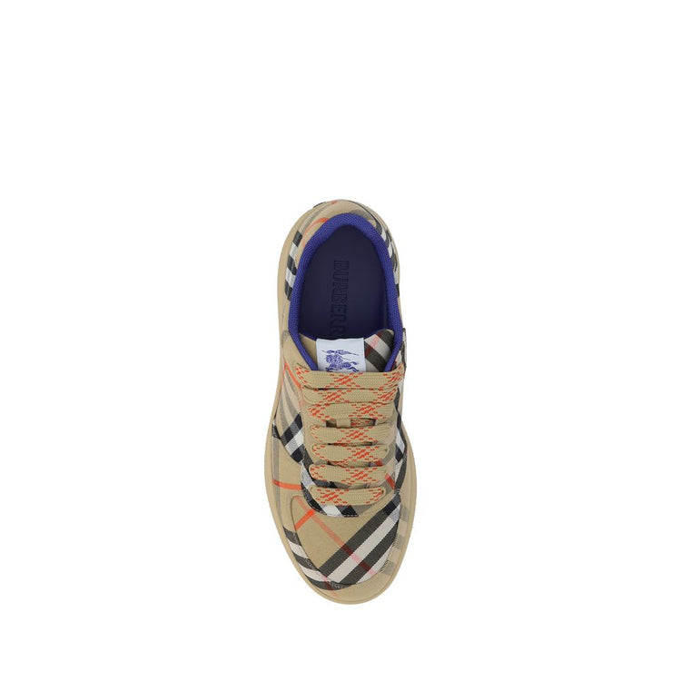 Beige Polyester Low Top Sneakers