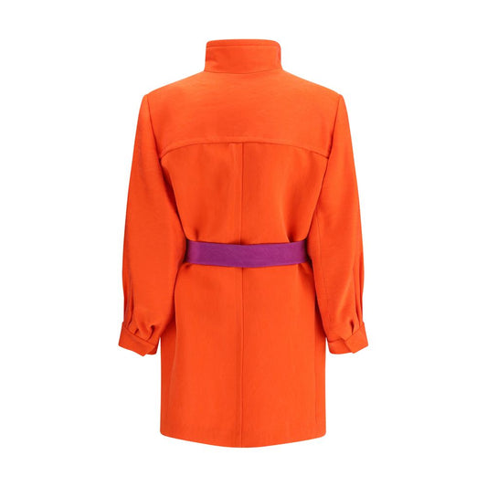 Orange Silk Coat