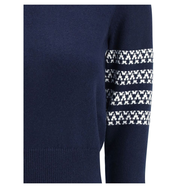 Blue Fleece Wool Sweatshirt