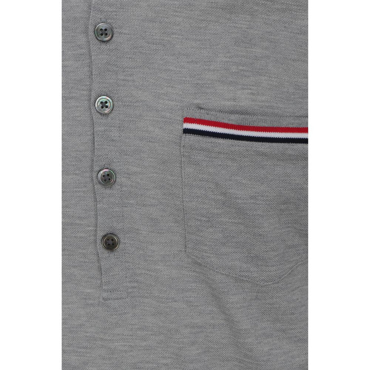 Gray Cotton Polo Shirt