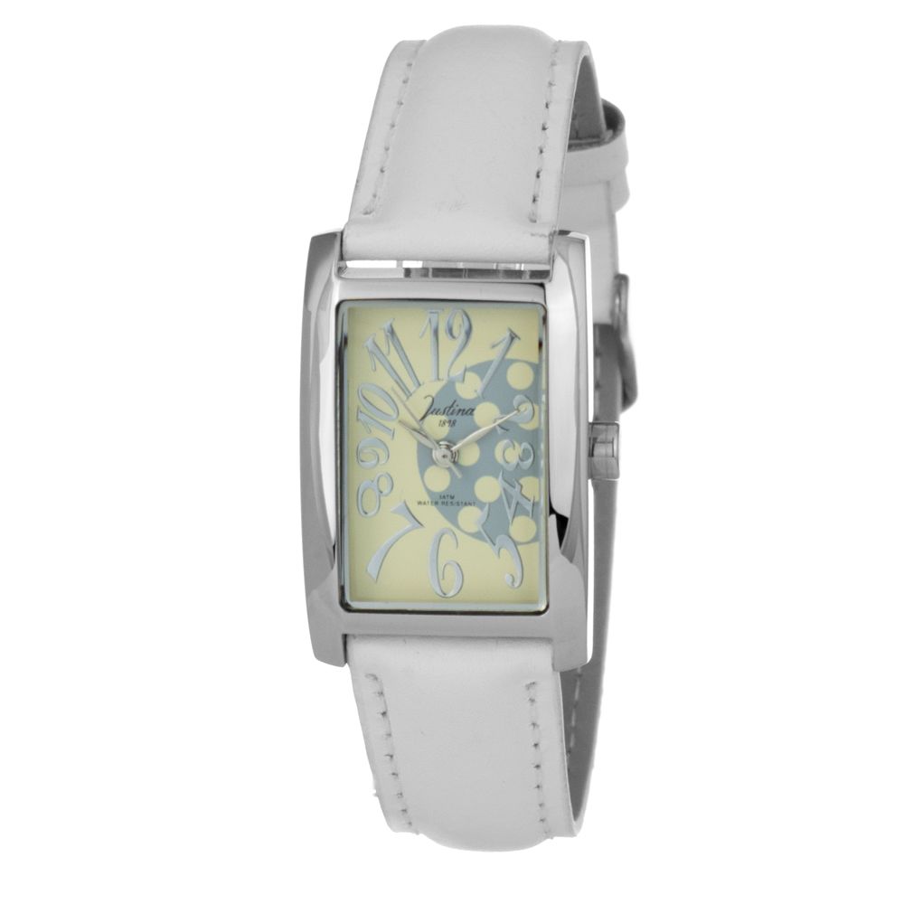 White Leather Dress Watch