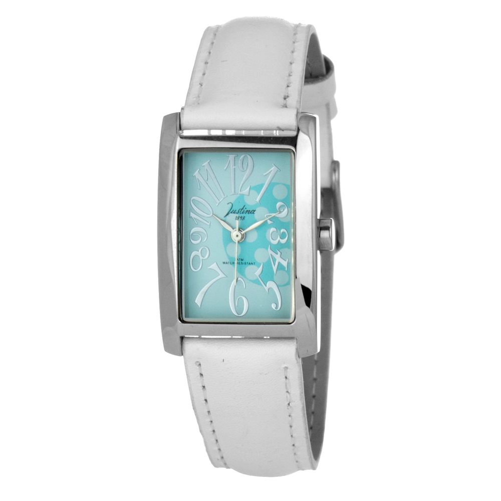 White Leather Dress Watch