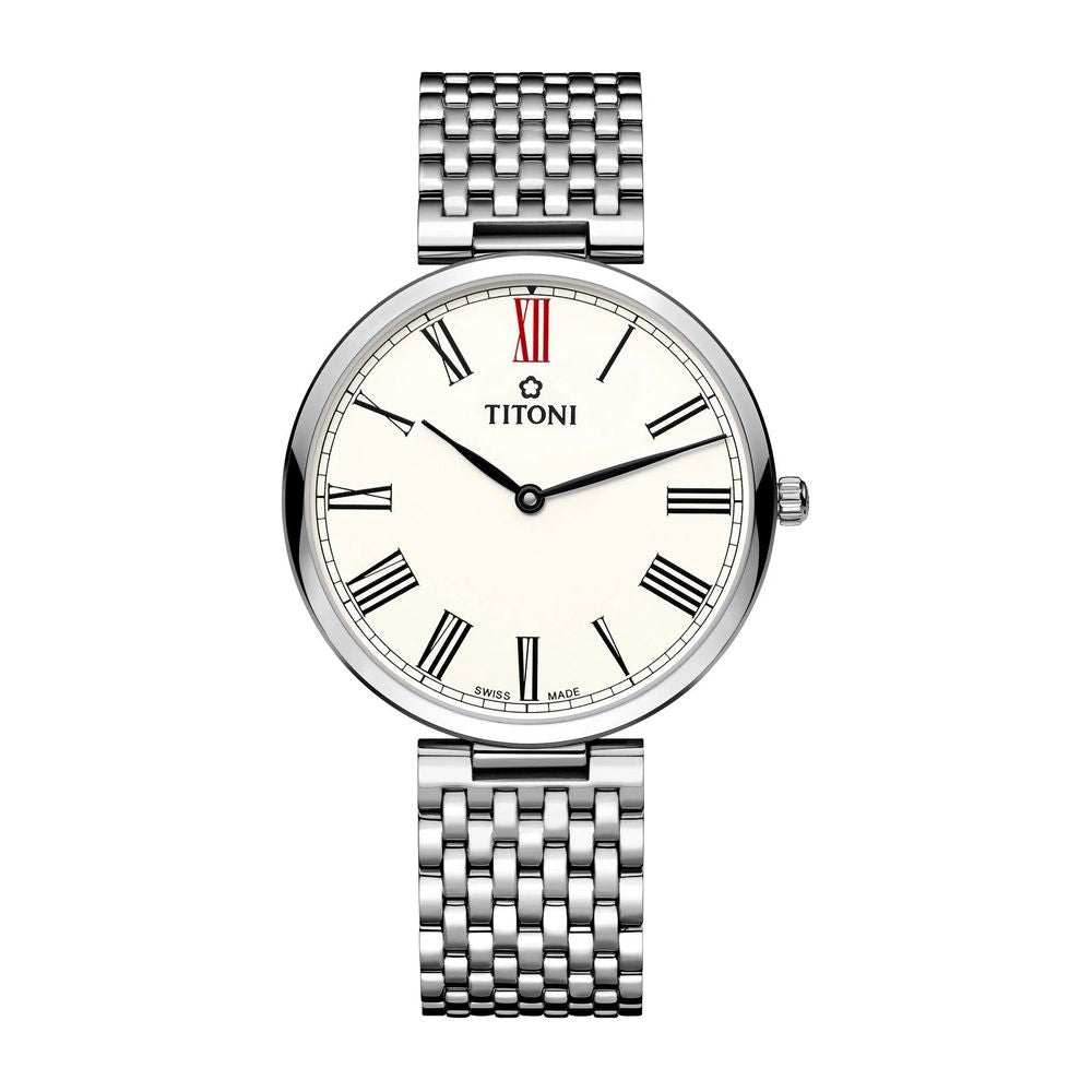 Gray Stainless Steel Dress Watch