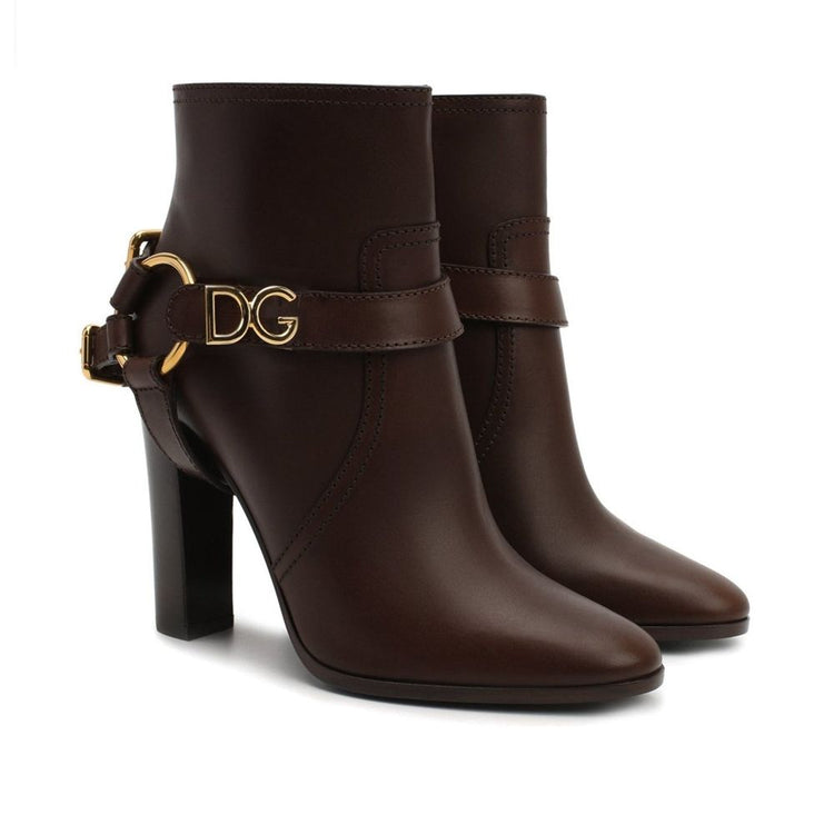 Brown Leather Ankle Boots