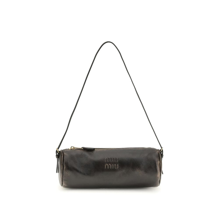 Brown Lamb Leather Shoulder Bag