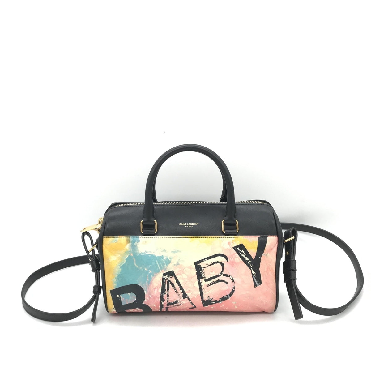 Baby Duffle Colorful Printed Leather Bag