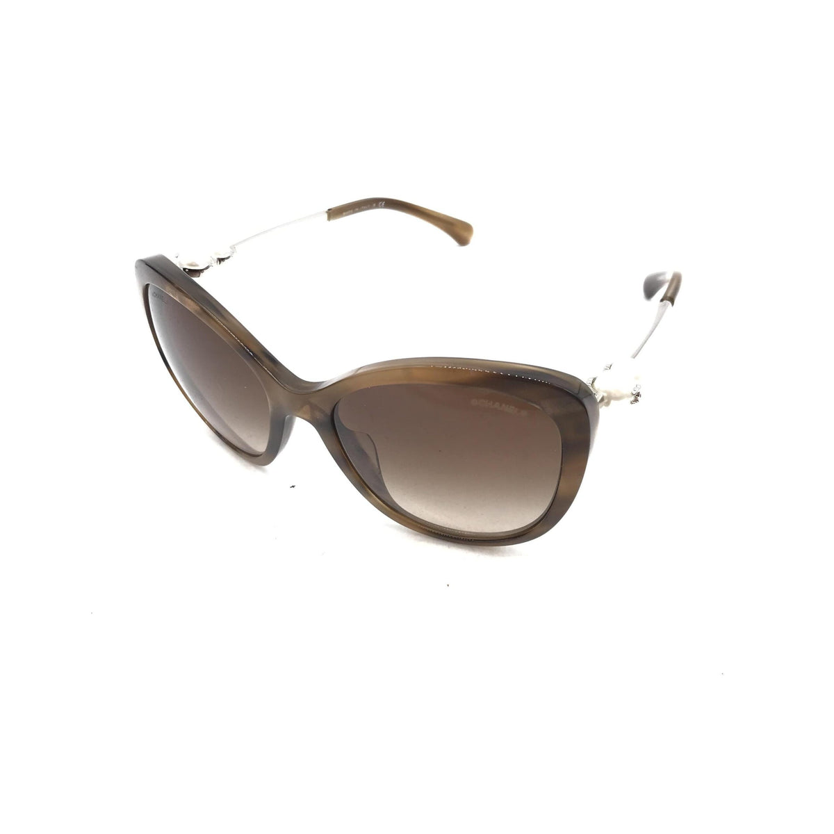 Cat-Eye Sunglasses With Pearl Detailing