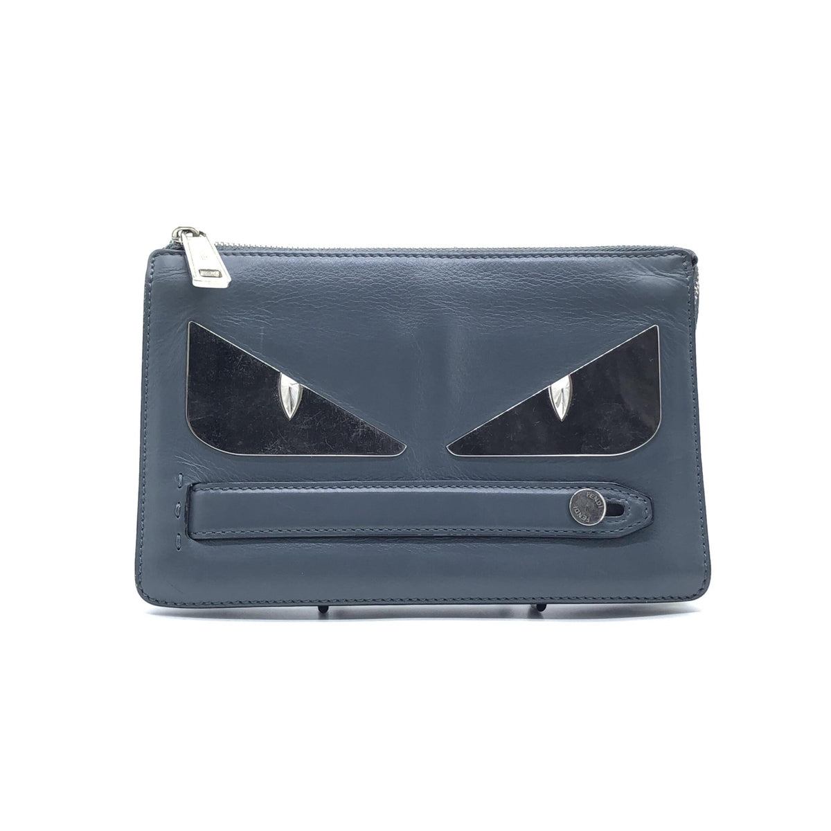Leather Pouch With Monster Design