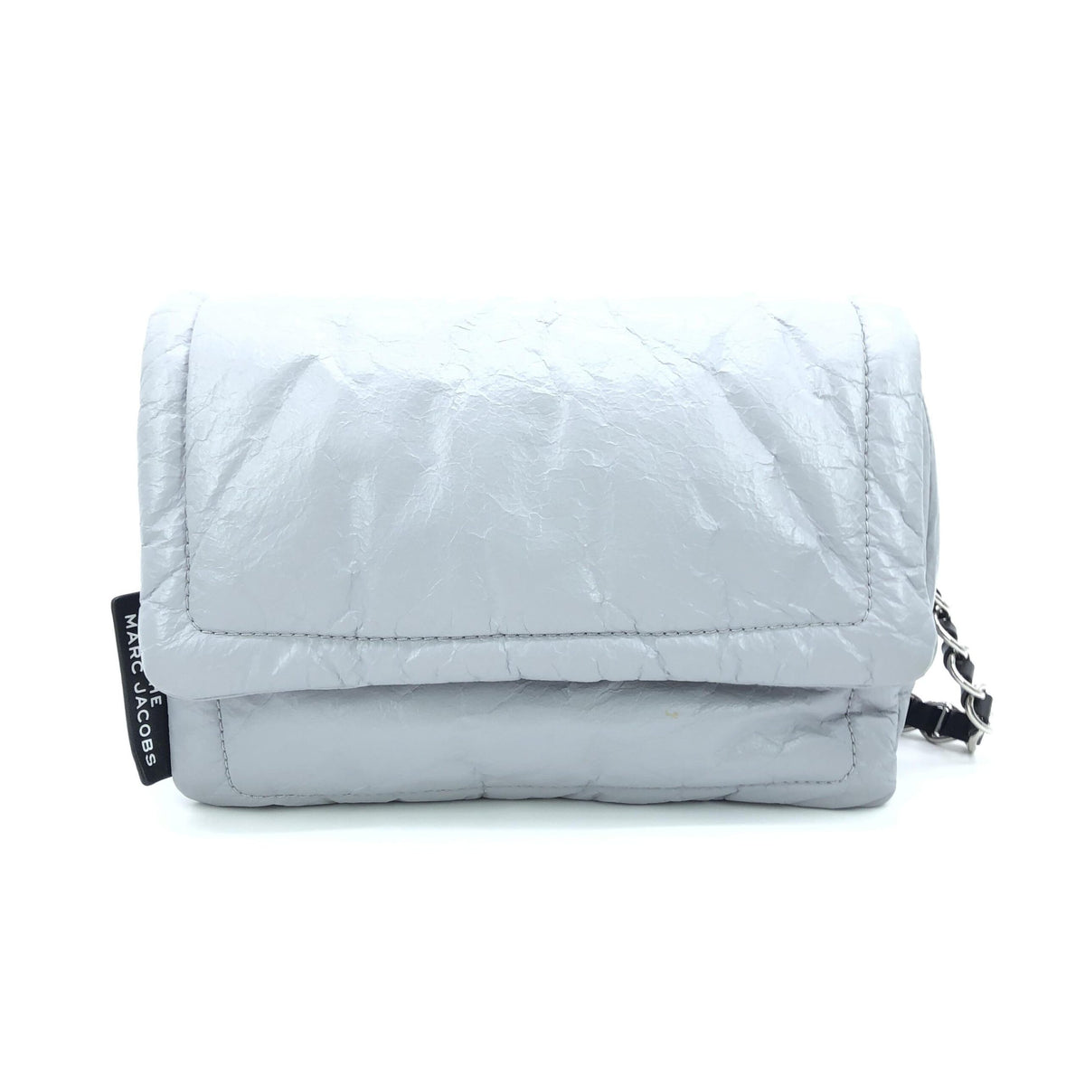 Light Grey Padded Chain Shoulder Bag