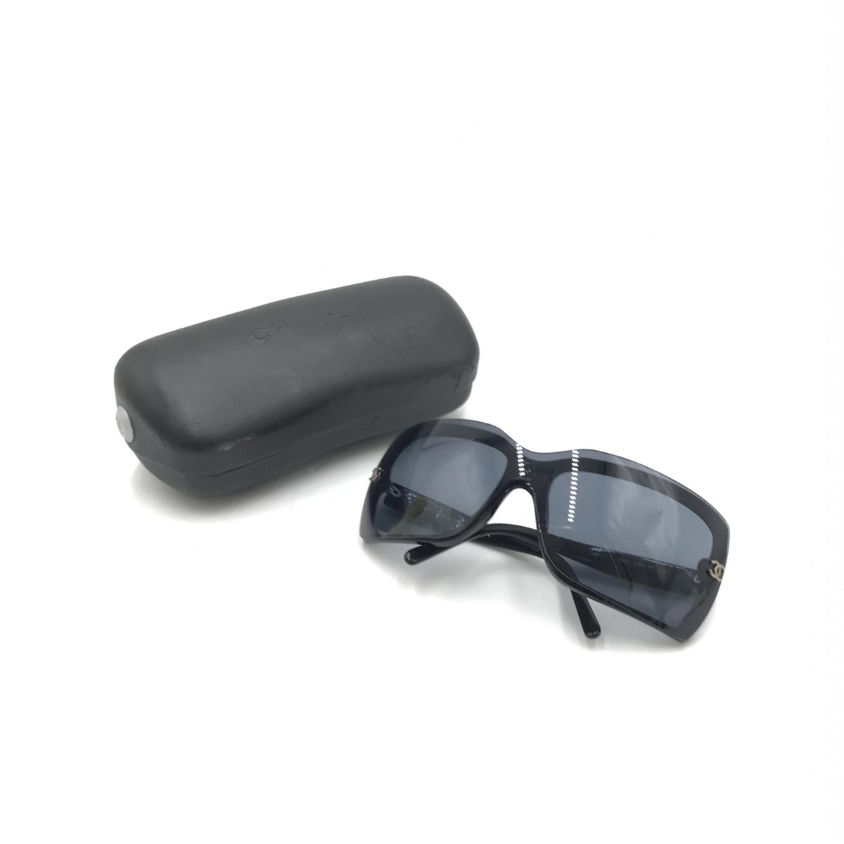 Oversized Black Sunglasses With Case