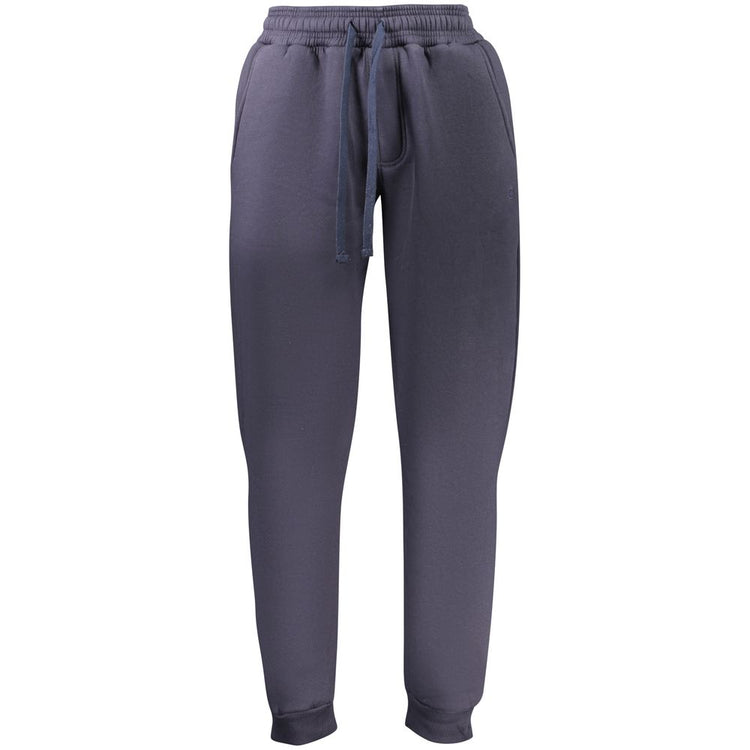 Blue Cotton Men's Sweatpants
