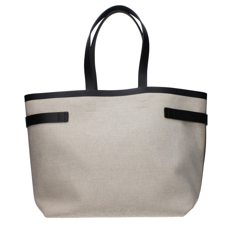 Beige Fabric Shoulder Bag
