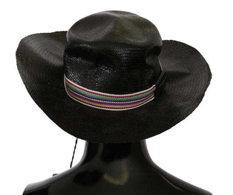 Black Wide Brim Cowboy Solid Hat