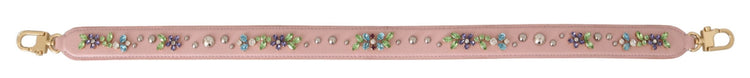 Pink Leather Crystal Stud Accessory Shoulder Strap