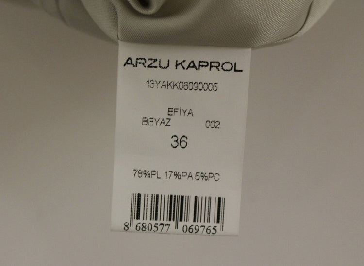 White Acrylic Straight Pencil Skirt