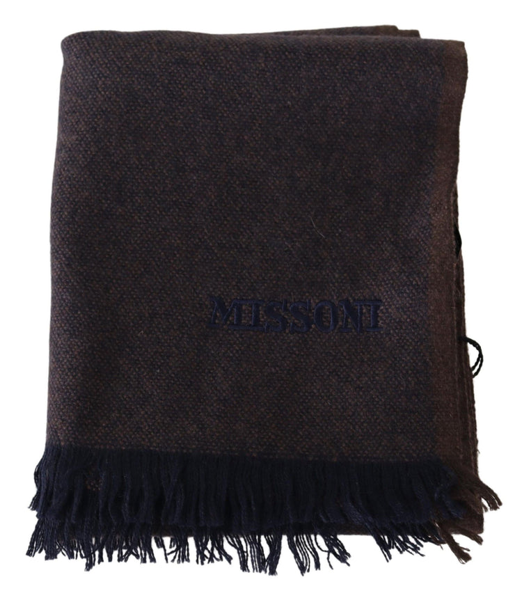 Brown 100% Cashmere Unisex Neck Wrap Fringes Scarf