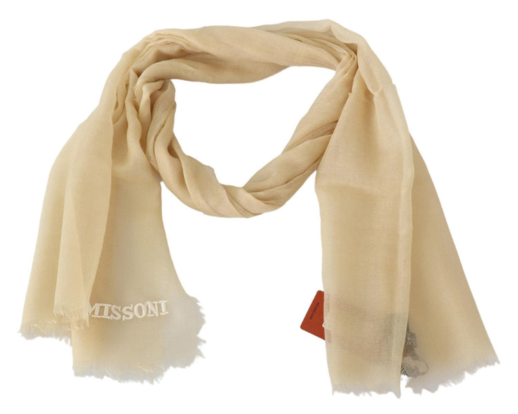 Beige Cashmere Unisex Neck Scarf