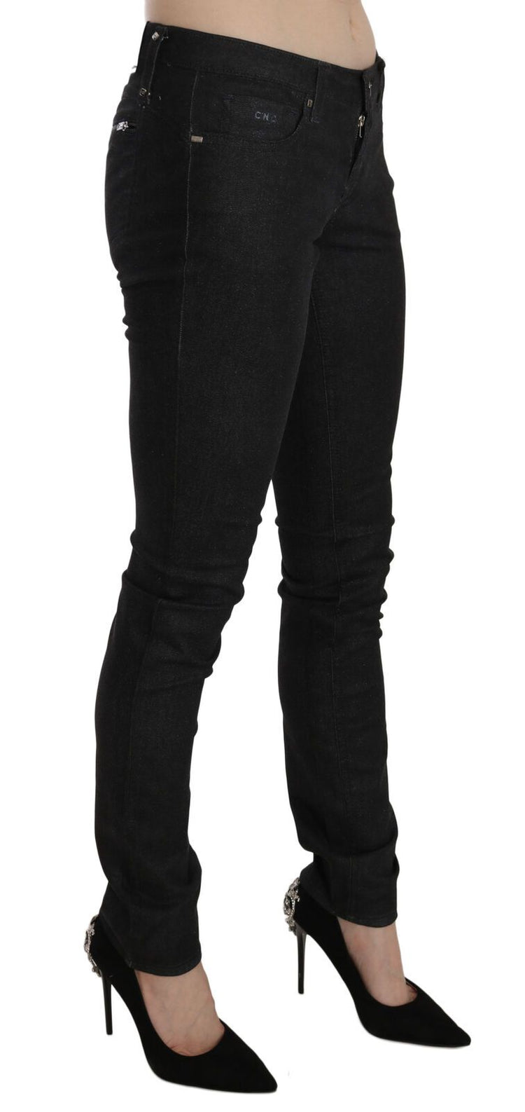 Black Low Waist Skinny Casual Denim Jeans