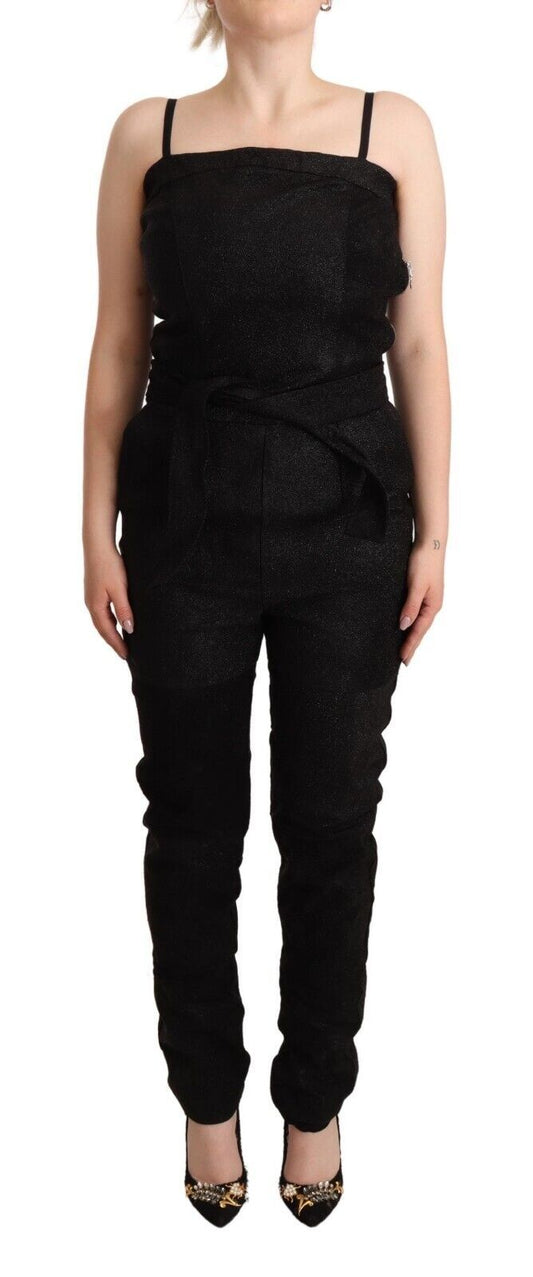 Black Spaghetti Strap Jumpsuit Dress