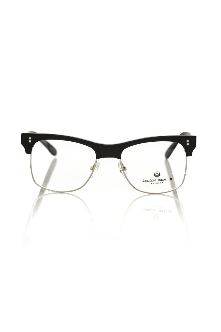 Black Metallic Men's Eyeglass Frame