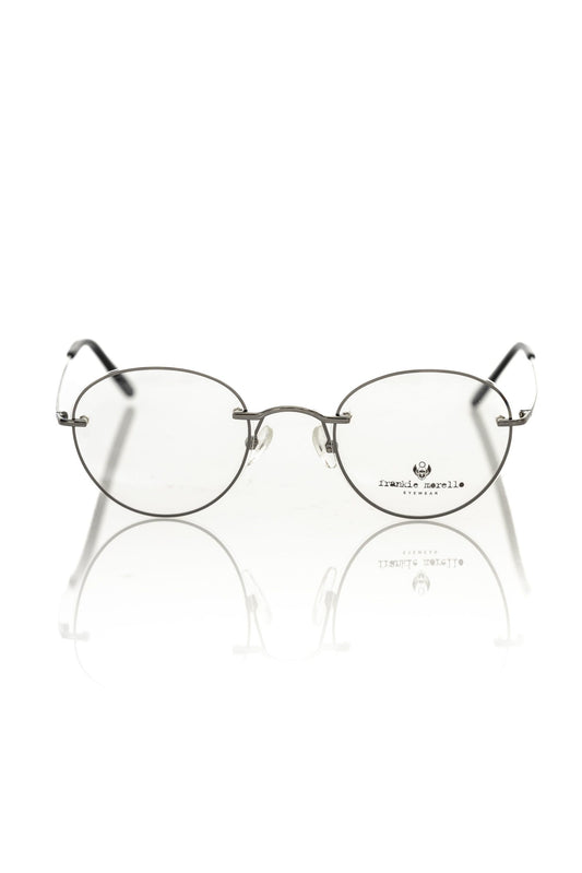 Gray Metallic Men's Eyeglass Frame