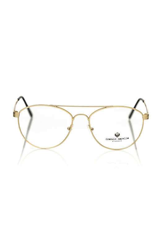 Gold Metallic Men's Frame Aviator Eyeglasses