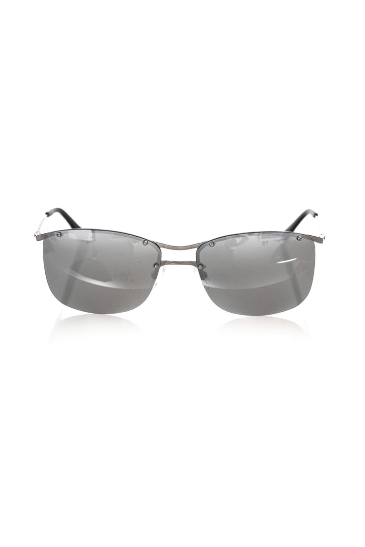 Silver Metallic Fibre Men Sunglass