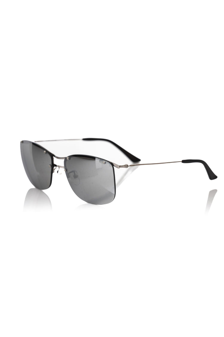 Silver Metallic Fibre Men Sunglass