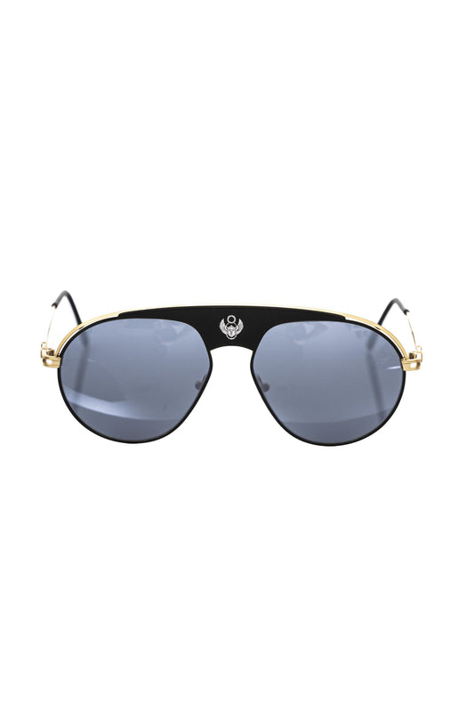 Black Metallic Men's Sunglass Shield