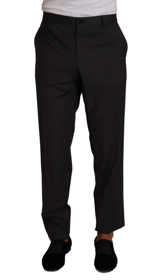 Gray Wool Formal Tuxedo Trouser Dress Pants