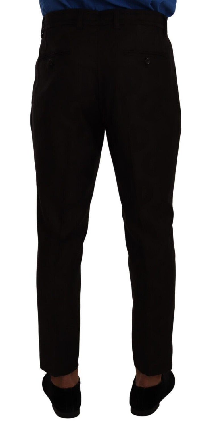Bordeaux Wool Men Skinny Trouser Pants