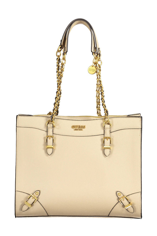 Beige Polyethylene Handbag