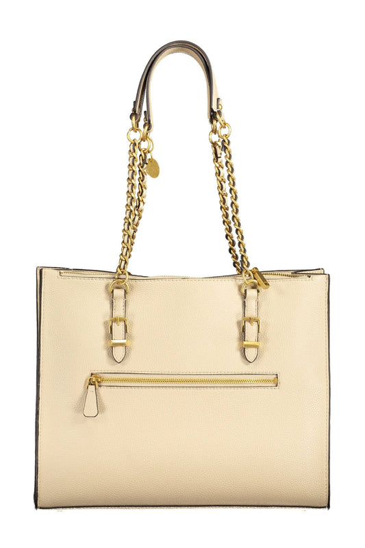 Beige Polyethylene Handbag