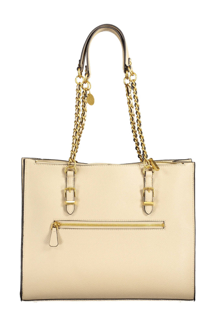 Beige Polyethylene Handbag