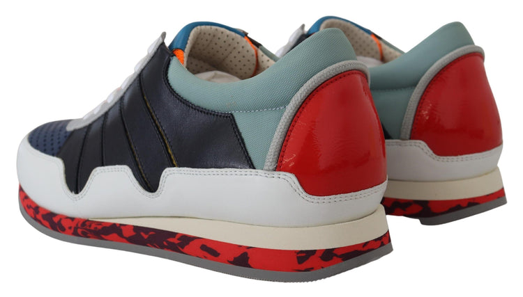 Multicolor Leather Sport Low Top Sneakers