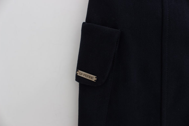 Blue Cotton Denim Mini Skirt