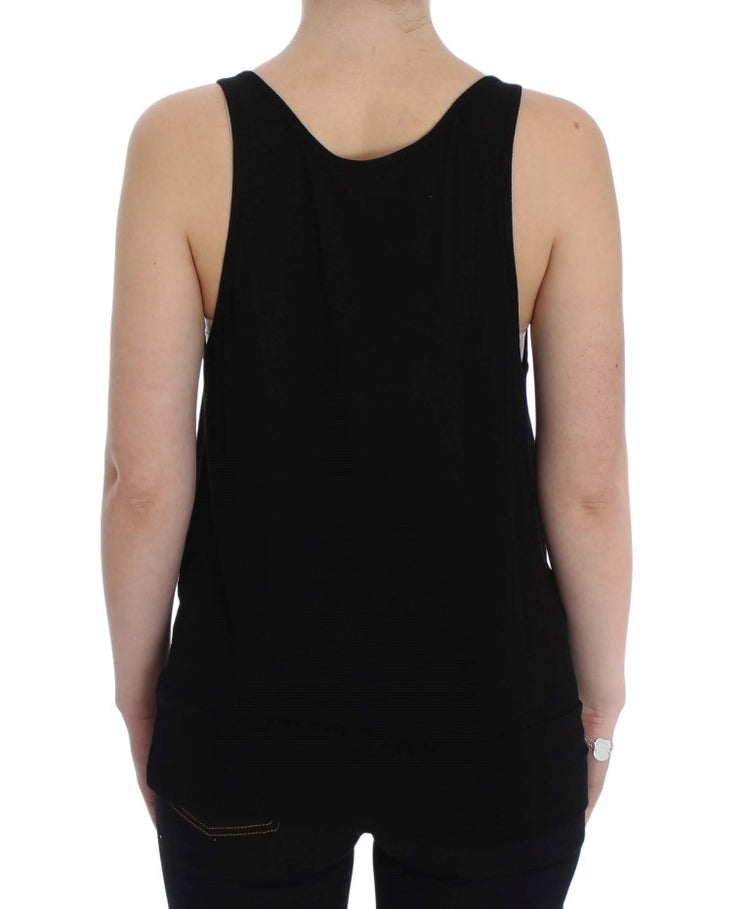 Black Stretch Sleeveless Blouse