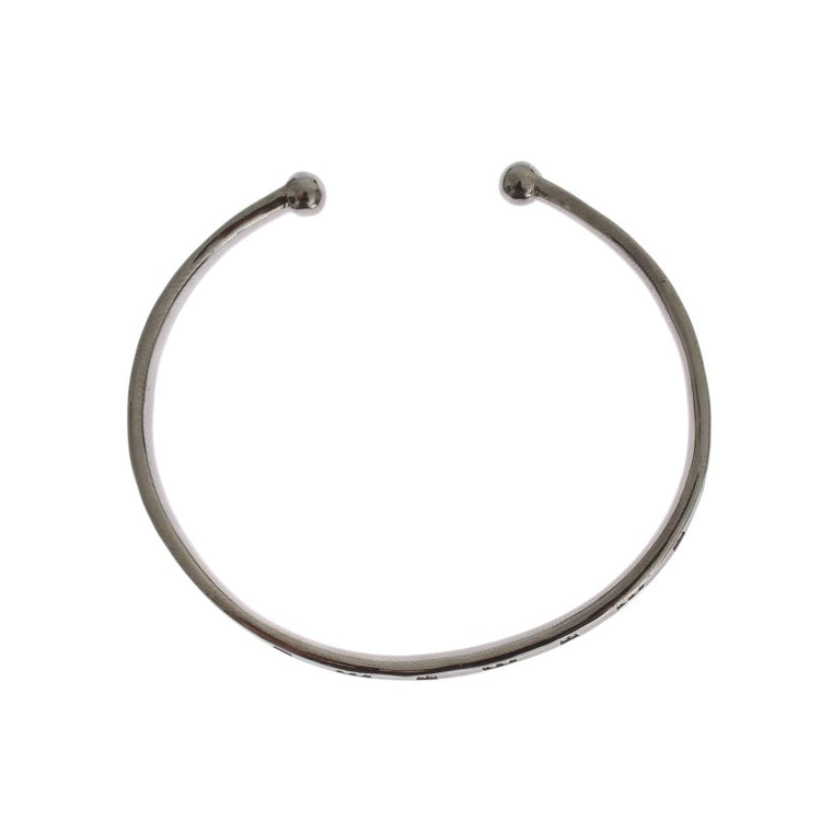 Gray Rhodium 925 Silver Bangle Bracelet