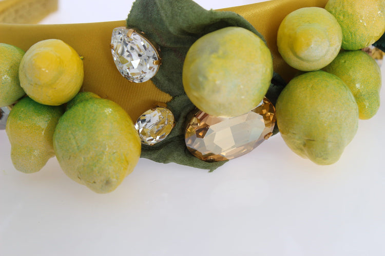 Yellow Lemons Sicily Crystal Diadem Tiara Headband