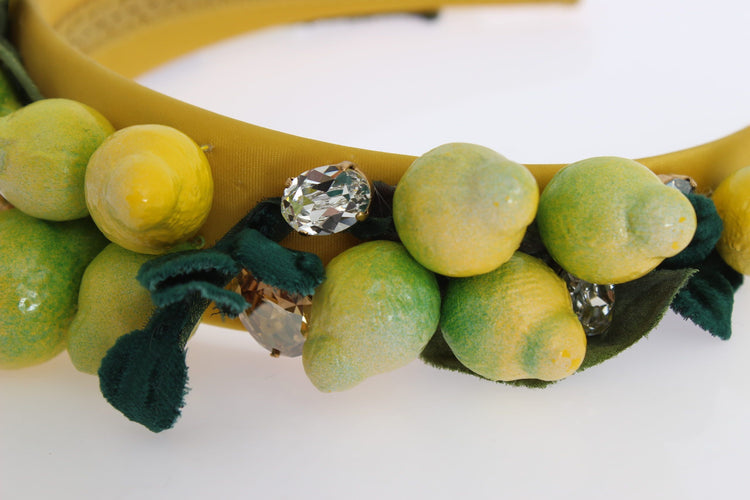 Yellow Lemons Sicily Crystal Diadem Tiara Headband